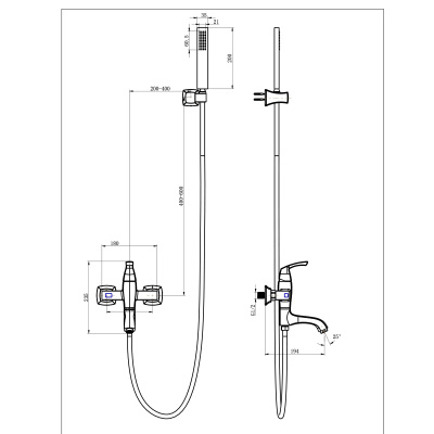 Смеситель для ванны Lemark Nubira LM6214ORB