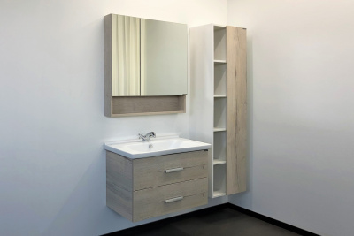 Тумба с раковиной Comforty Парма 80 дуб дымчатый