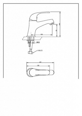 Смеситель для раковины Bravat FIT F1135188CP-RUS