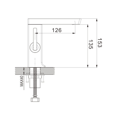 Смеситель для раковины Rose R18T R1801T оружейная сталь