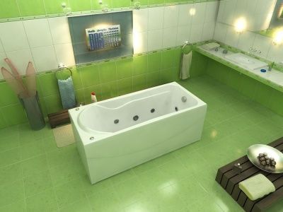 Акриловая ванна Bas Мальта 170х75 с г/м оборудованием FLAT