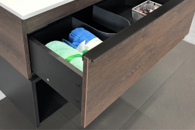 Тумба с раковиной Comforty Франкфурт 75 дуб шоколадно коричневый