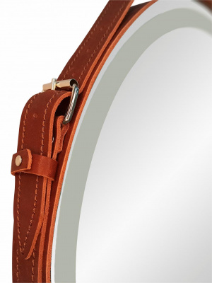 Зеркало Континент Millenium Brown Led D 650 на ремне коричневого цвета