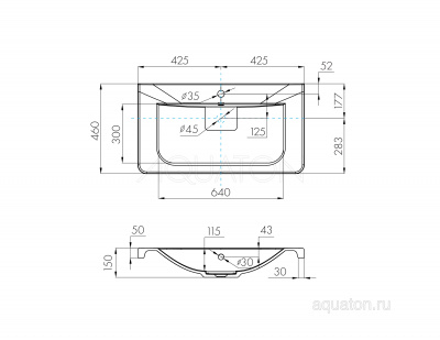 Раковина Aquaton Шерилл 85 белая 1A71443KSH010