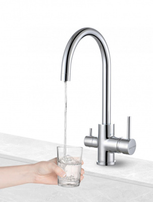 Смеситель для кухни Paulmark Essen Es213211-402 серый металлик