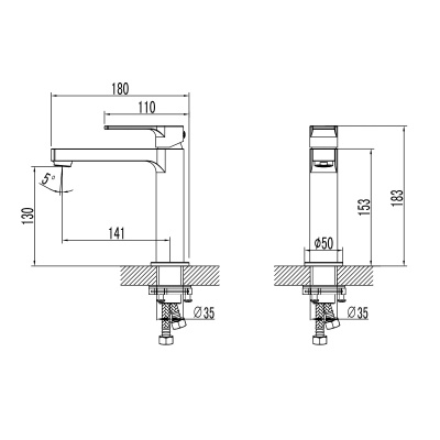 Смеситель для раковины Lemark Plus Grace LM1537C