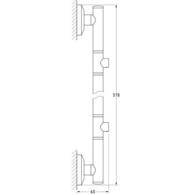 Штанга двухпозиционная 58 см FBS STANDARD STA 074