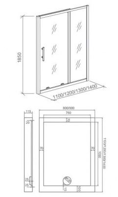 Душевая дверь GOOD DOOR PANDORA WTA 120