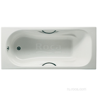 Чугунная ванна Roca Malibu 160х75 с отверстиями для ручек 2310G000R