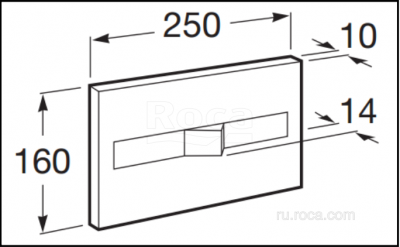 Панель смыва для инсталляции Roca PL-2 890096000