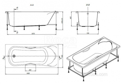 Акриловая ванна Roca BeCool 180x80 ZRU9302782