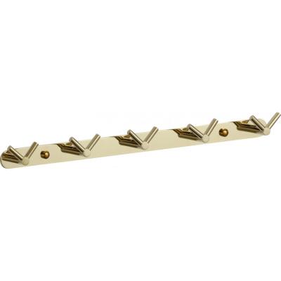 Планка с крючками (5 крючков) Savol S-007225B золото