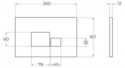 Кнопка смыва BelBagno BB072BL белая глянцевая