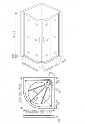 Душевой уголок GOOD DOOR INFINITY R-100-W-CH