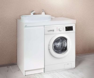 Тумба с раковиной Alavann Soft 100 столешница МДФ правая