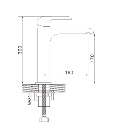 Смеситель для раковины Rose R21F R2111F белый/хром
