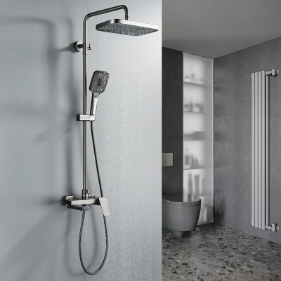 Душевая система Rose R1836T пепельный