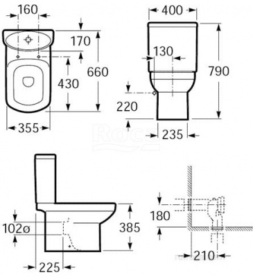 Чаша для унитаза Roca Dama Senso 342517000