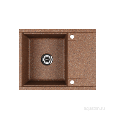 Мойка для кухни из литого мрамора Aquaton Делия 65 терракотовый