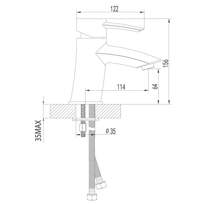 Смеситель для раковины Lemark Atlantiss LM3206C