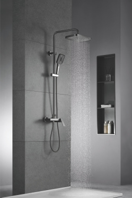 Душевая система Rose R1836T-6 пепельный