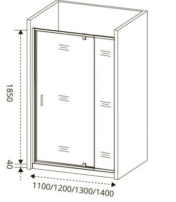 Душевая дверь GOOD DOOR ORION WTW-PD-120-G-CH