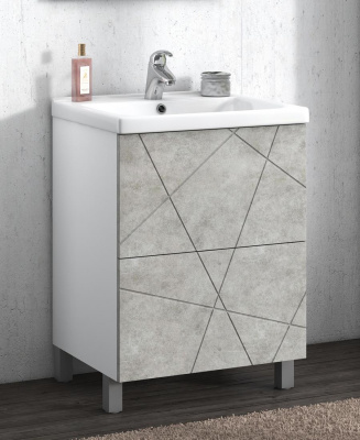 Тумба c раковиной VIGO Geometry 2-600 бетон