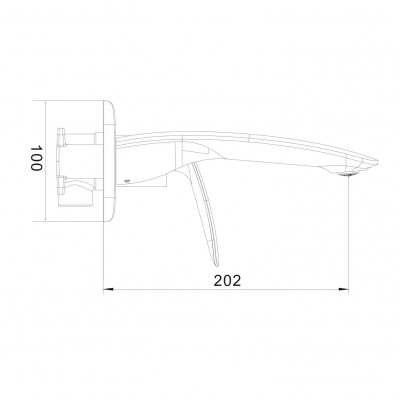 Смеситель для раковины встраиваемый Rose R11 R1141 хром
