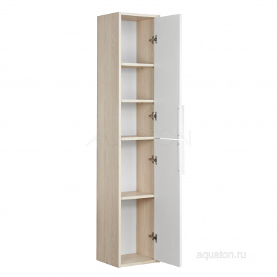 Шкаф-колонна Aquaton Рико белый, ясень фабрик 1A216603RIB90
