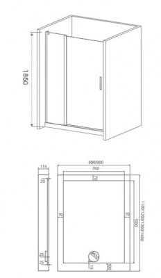 Душевая дверь GOOD DOOR MOKKA WTW-140-C-WE