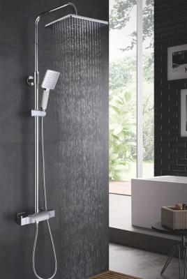 Душевая система с термостатом Rose R3736 хром