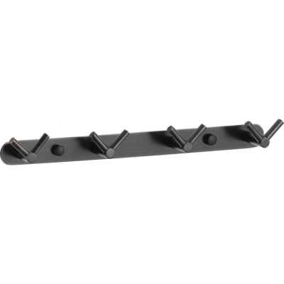 Планка с крючками (4 крючка) Savol S-007224H черный