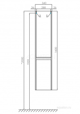 Шкаф-колонна Aquaton Лондри белый 1A236203LH010