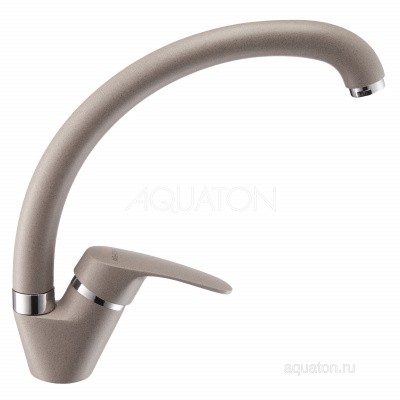 Смеситель для кухни Aquaton Нимо серый шелк 1AX002FCXX250