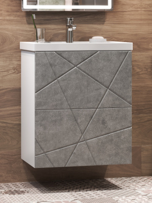 Тумба c раковиной VIGO Geometry 2-500 бетон