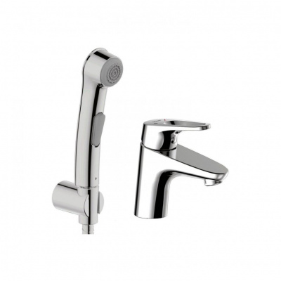 Смеситель для раковины Bravat DROP-D F148162C-1 с гигиеническим душем
