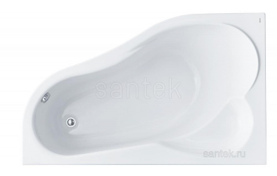 Акриловая ванна Santek Ибица XL 160х100 L асимметричная 1WH112036
