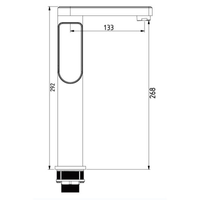 Смеситель для раковины высокий Savol S-600716G хром