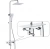 Душевая система Rose R2536F белый/хром Душевая система Rose R2536F белый/хром