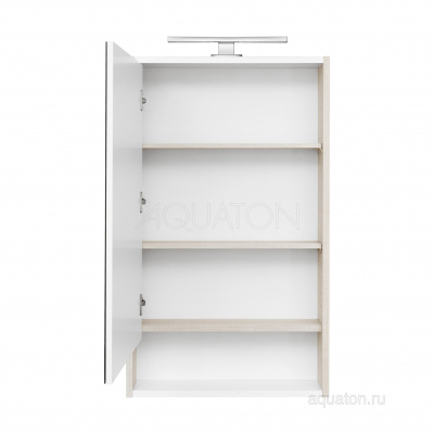 Зеркальный шкаф Aquaton Рико 50 белый, ясень фабрик 1A212302RIB90