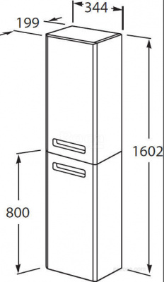Шкаф - колонна Roca The Gap R цвет белая матовая ZRU9302738