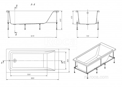 Акриловая ванна Roca Easy 180x80 248618000