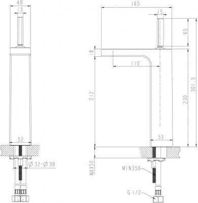 Смеситель для раковины Bravat SPRING F179113C-A