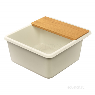 Мойка для кухни из литого мрамора Aquaton Беллис 57 жемчуг