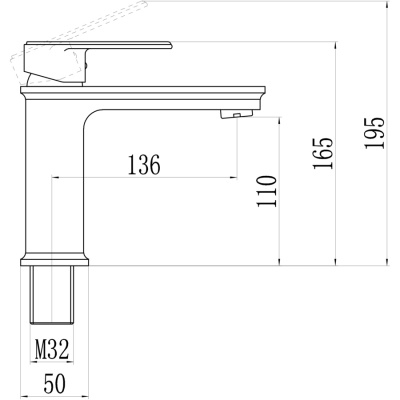 Смеситель для раковины Savol S-600301 хром