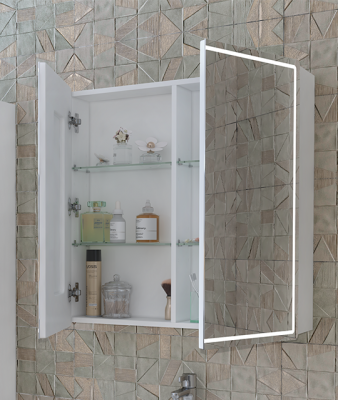 Зеркальный шкаф VIGO Geometry 800 с LED подсветкой