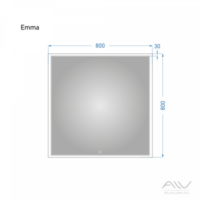Зеркало с подсветкой Alavann Emma 80