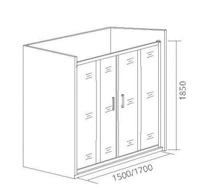 Душевая дверь GOOD DOOR LATTE WTW-TD-160-G-WE