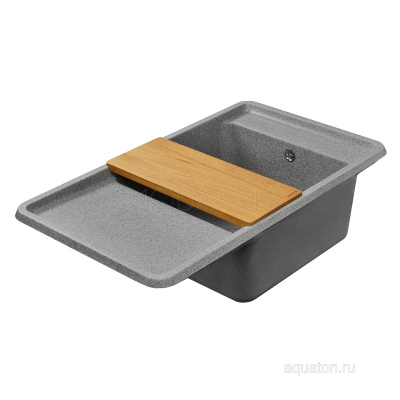 Мойка для кухни из литого мрамора Aquaton Беллис 87 серый