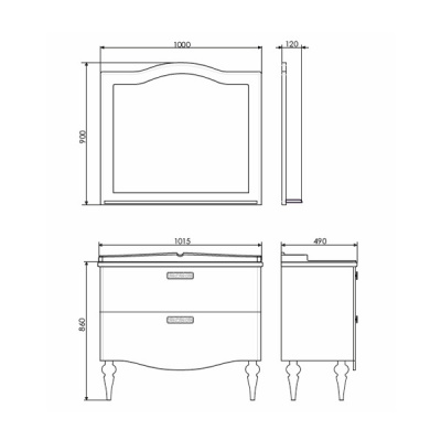 Тумба с раковиной Comforty Севилья 85 слоновая кость